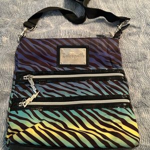 Betsey Johnson zebra print crossbody purse
